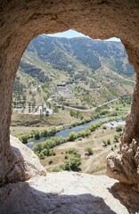 Vardzia, an medieval cave city in Georgia, home to as many as 3,000 rooms