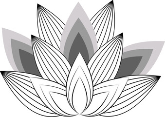 Floral stylized element, lotus flower