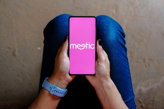 September 4, 2023, Brazil. In this photo illustration, the Meetic logo is displayed on a smartphone screen.