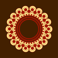 mandala with flower for Henna, Mehndi, tattoo, decoration. Decorative ornament in ethnic oriental style. Hand drawn background. Islam, Arabic, Indian.