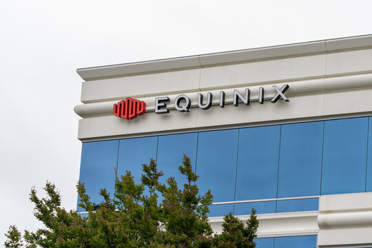 Equinix Silicon Valley office building in Sunnyvale, California, USA on June 10, 2023. Equinix is an American company that specializes in Internet connection and data centers.