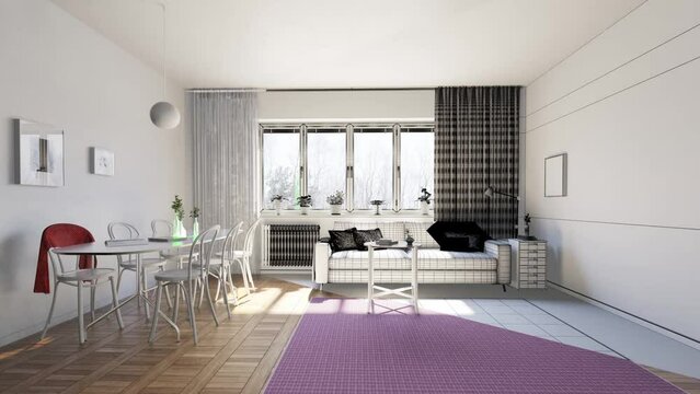 Building Up Modern Living Room