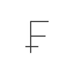 Franc icon. Currency symbol modern, simple, vector, icon for website design, mobile app, ui. Vector Illustration