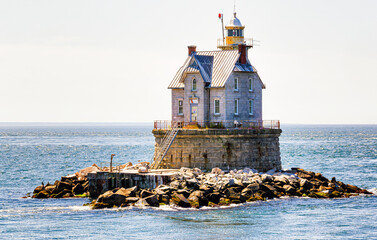 Race Rock Lighthouse, near Fisher's Island, New York.