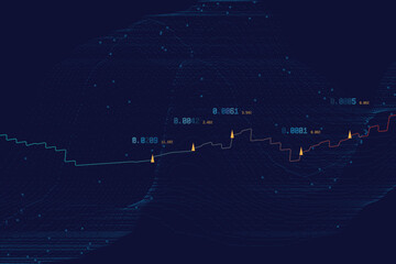 Big Data abstract vector background visualization. Data science and visual information for social media and business intelligence view.