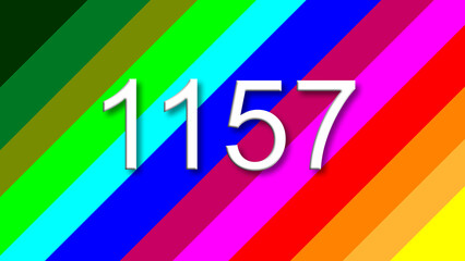 1157 colorful rainbow background year number