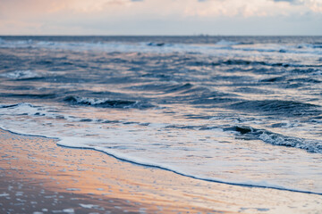 Sunset at the beach in Noordwijk