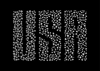 The letters "USA" with those letters arranged within themselves.