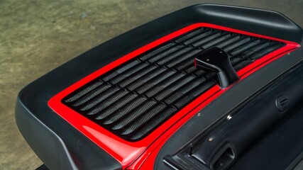 Rear spoiler viewed from above