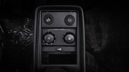 Fan controls inside of a car