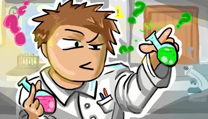 scientist experimenting