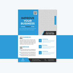 Modern digital marketing agency corporate flyer design template