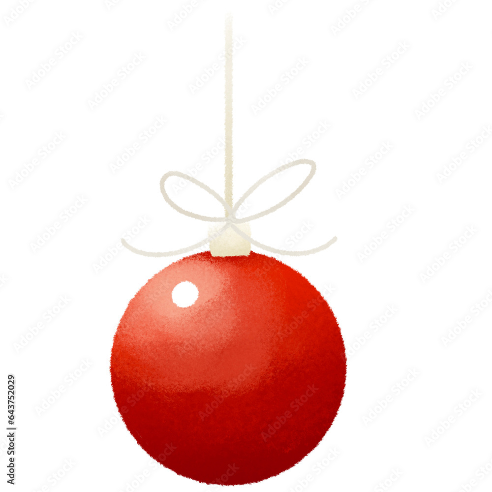 Canvas Prints red christmas ball