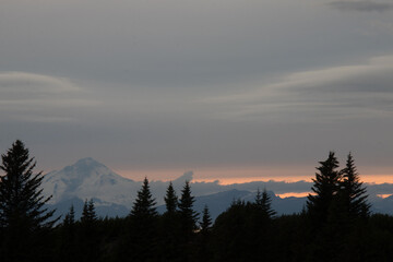 sunset cloud  over mountain