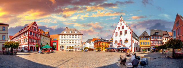 Marktplatz, Karlstadt am Main, Bayern, Deutschland 