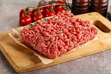 Raw minced beef uncooked meat