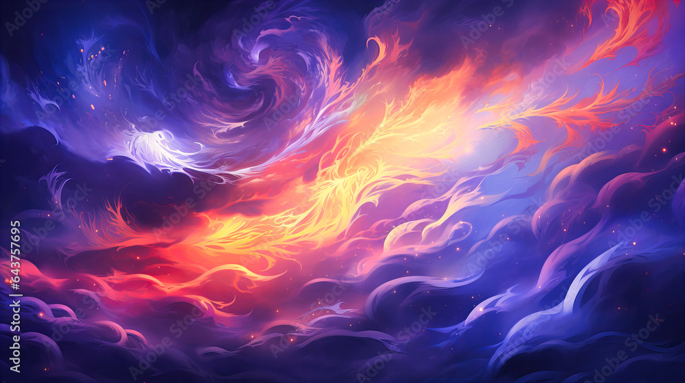 Poster soar through the abstract skies of meteorological patterns,