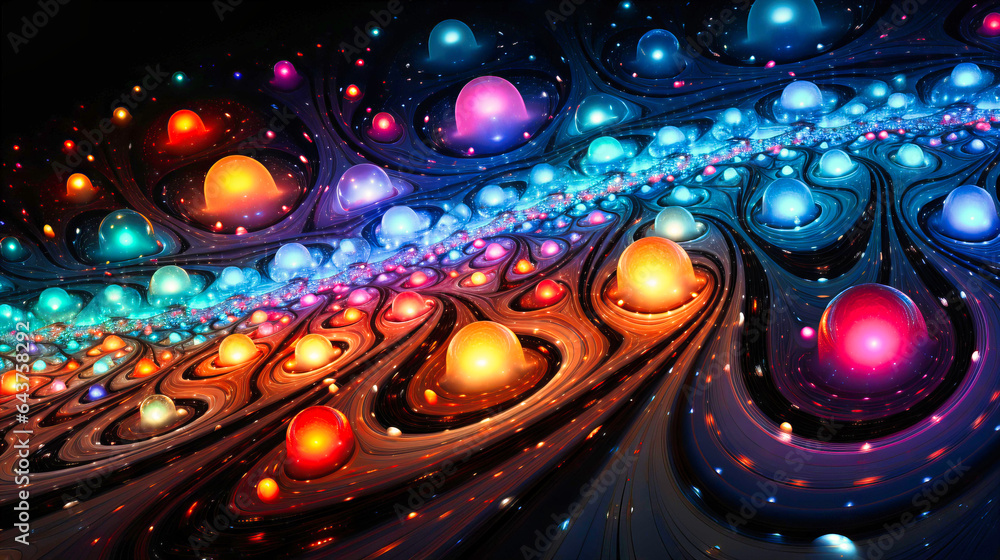 Poster fractal patterns of an imagined universe