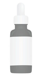 Grey medical bottle. vector illustration