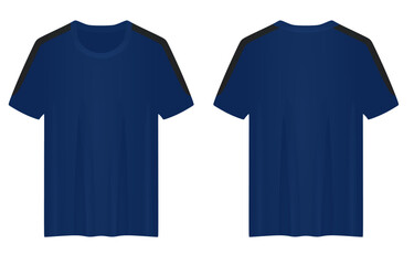 Blue casual t shirt. vector illustration