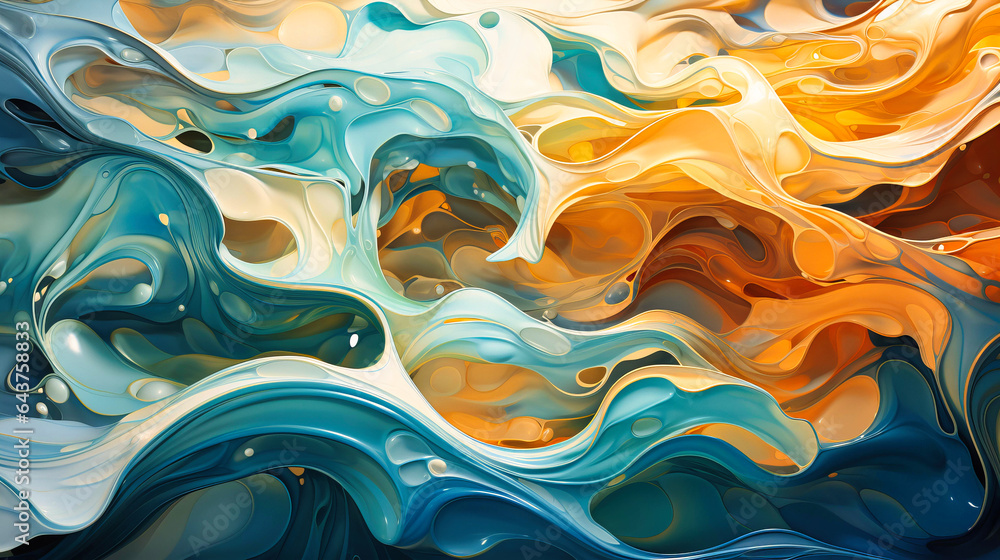 Aufkleber explore the abstract flows of fluid dynamics