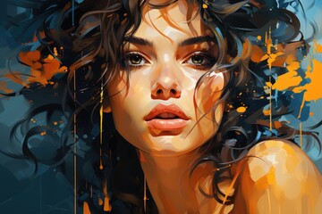 Art portrait Experimenting with color and processing