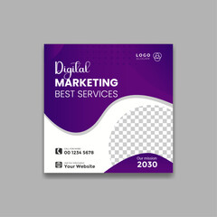 Digital creative Corporate marketing social media post and web banner Instagram promotion business solution idea template 