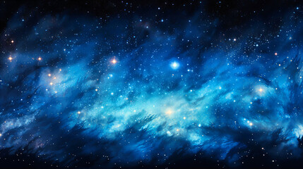 Obraz premium Journey through the cosmos of abstract dot galaxies