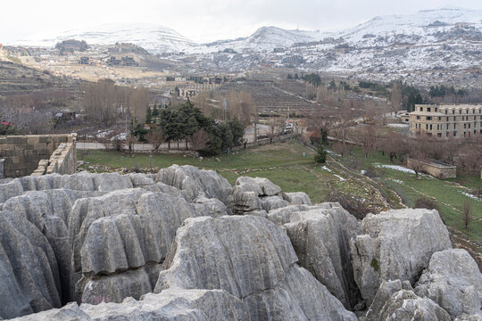 Rock formations in Faqra, Lebanon
