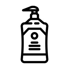 body lotion hygiene line icon vector. body lotion hygiene sign. isolated contour symbol black illustration