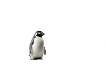 Penguin isolated on transparent background, Generative AI
