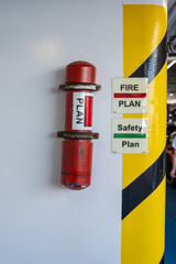 Fire and safety plan on a ferry.