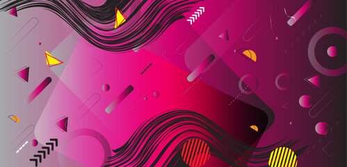 Abstract geometric background with decorative elements. Vector illustration for your design.