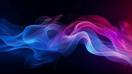 Fototapeta premium Abstract coloured smoke black background high res Ai generated art