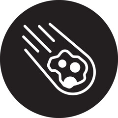 meteorite glyph icon © ajat