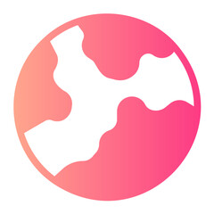 planet earth gradient icon