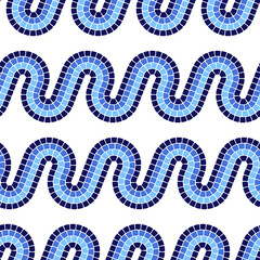 Obraz premium Decorative mosaic pattern. Ceramic antique stone ornament.