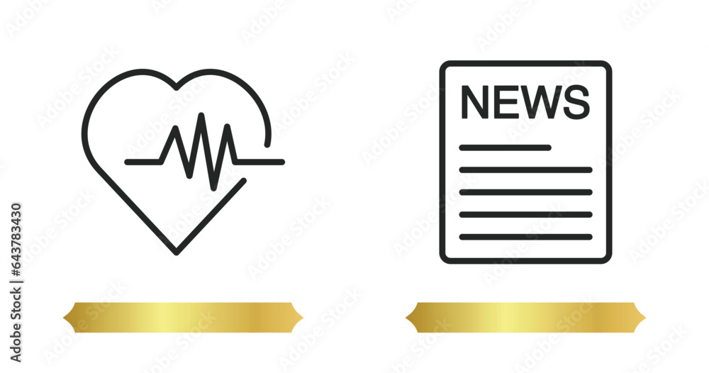Poster two editable outline icons from concept. thin line icons such as ,