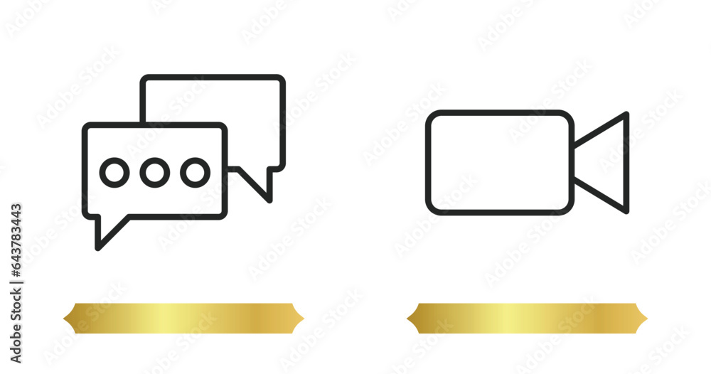 Poster two editable outline icons from concept. thin line icons such as ,
