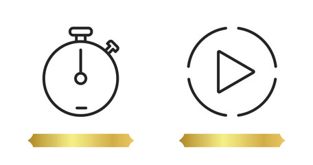 two editable outline icons from concept. thin line icons such as ,