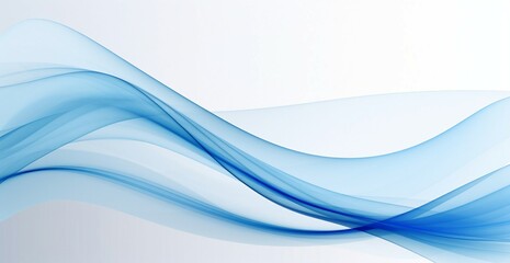 A vibrant blue smoke wave against a crisp white backdrop
