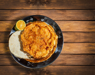 Breaded dried fish fillet - Traditional colombian food