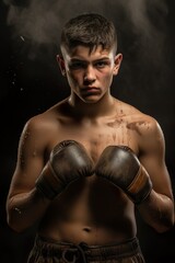 Fototapeta na wymiar A Boxer, Strength, Power, and Determination | Generative AI