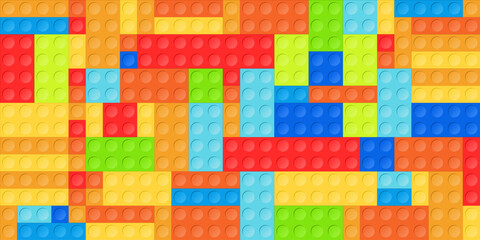 Toy blocks seamless vector texture