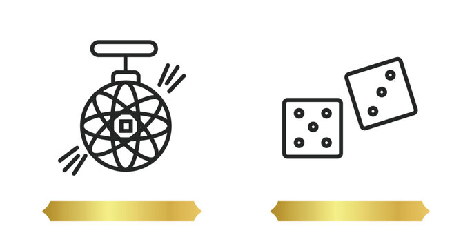 two editable outline icons from concept. thin line icons such as ,