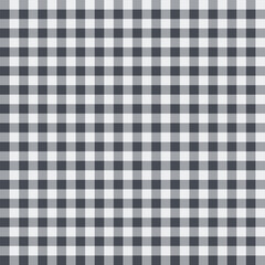 Grey white plaid gingham seamless pattern