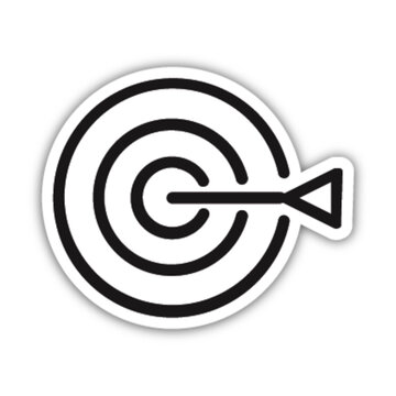 Pictogramme icones et logo cible objectif gras relief