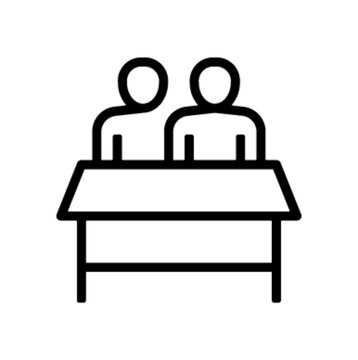 Pictogramme icones et logo conference presentation duo deux gras