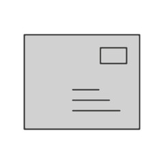 Pictogramme icones et logo courrier mail enveloppe bleu fin gris