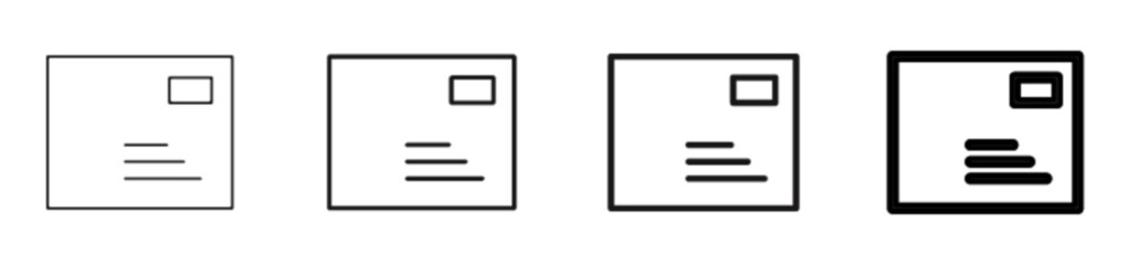 Pictogramme icones et logo courrier mail enveloppe epais